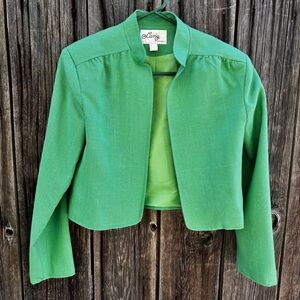 Vintage Lanz Originals Kelly Green Bolero Jacket Size M